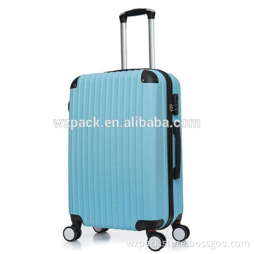 Whole sale promotional ABS luggage trolley sets suitcase luggage